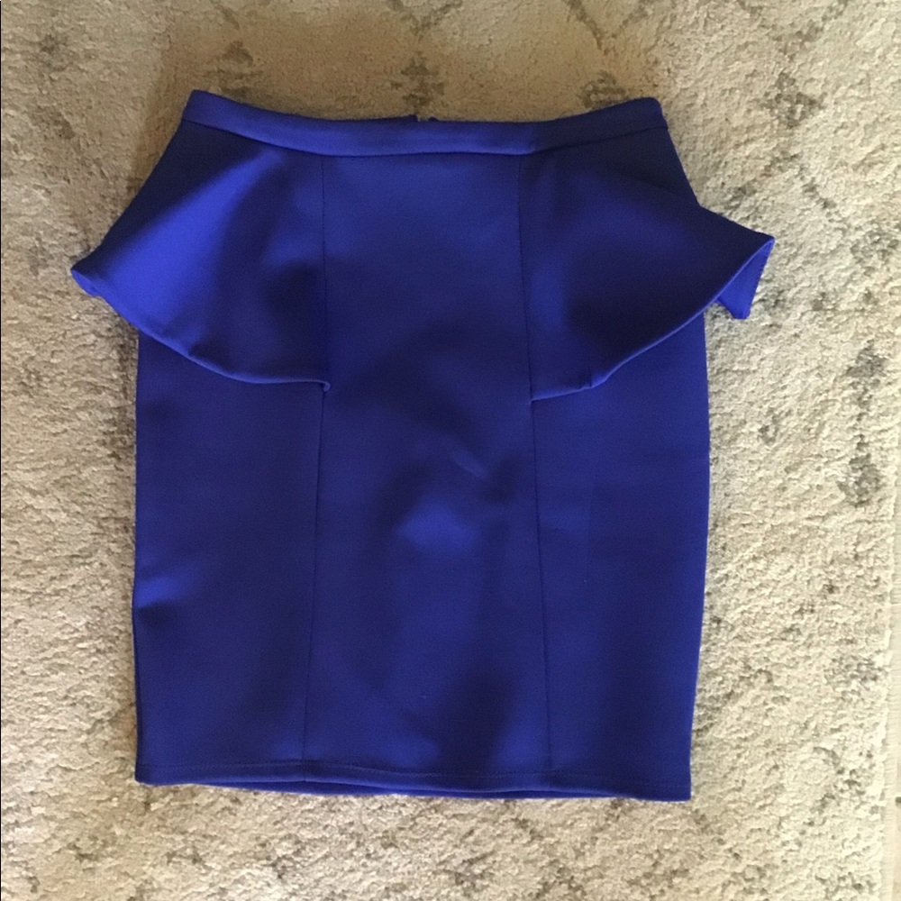 Bar III royal blue peplum skirt